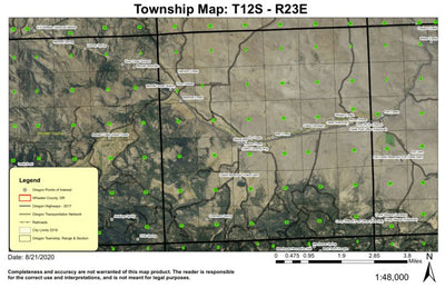 Caleb T12S R23E Township Map Preview 1