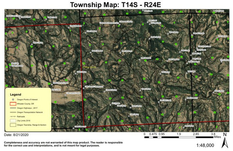 Bear Mountain T14S R24E Township Map Preview 1