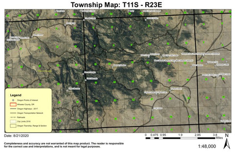 Bearway Meadow T11S R23E Township Map Preview 1