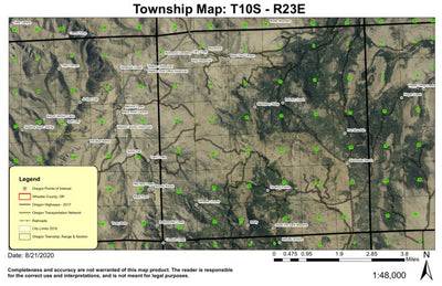 Iron Mountain T10S R23E Township Map Preview 1