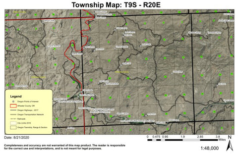 Coyote Mountain T9S R20E Township Map Preview 1