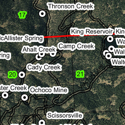 Ochoco Butte T13S R20E Township Map Preview 2