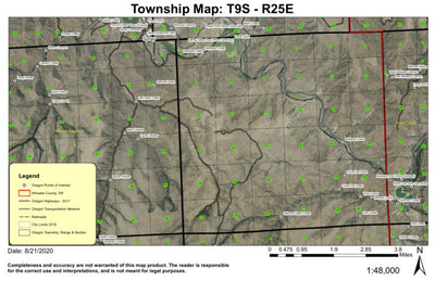 Haystack Creek T9S R25E Township Map Preview 1
