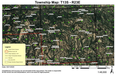 Buck Point T13S R23E Township Map Preview 1