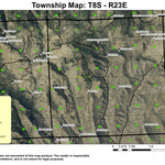 Frizzel Mountain T8S R23E Township Map Preview 1