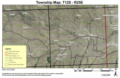 Mountain Creek T12S R25E Township Map Preview 1