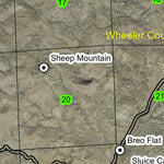 Sheep Mountain T8S R20E Township Map Preview 2