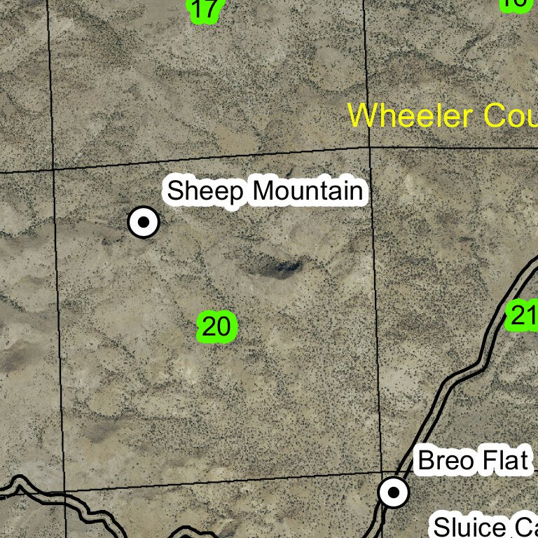 Sheep Mountain T8S R20E Township Map by Super See Services | Avenza Maps