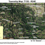 Rock Creek Lake T13S R24E Township Map Preview 1