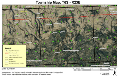 Lost Valley T6S R23E Township Map Preview 1