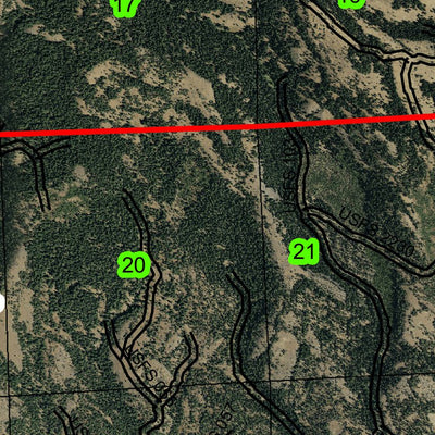 Mount Pisgah T13S R21E Township Map Preview 2