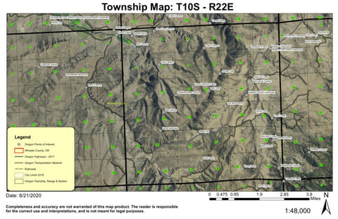 Mabe Hill T10S R23E Township Map Preview 1