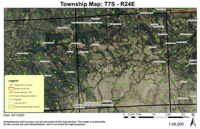 Wheeler Point T7S R24E Township Map Preview 1