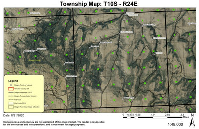 Steamboat Mountain T10S R24E Township Map Preview 1