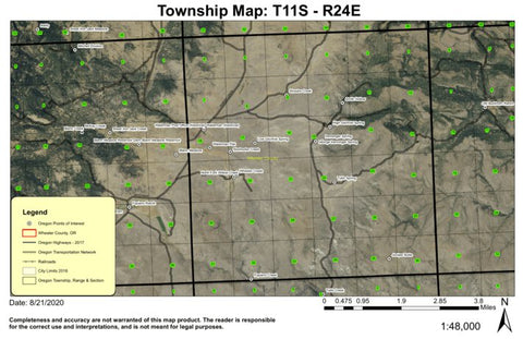 Waterman T11S R24E Township Map Preview 1