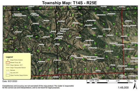 Wolf Mountain T14S R25E Township Map Preview 1