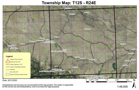 Table Mountain T12S R24E Township Map Preview 1