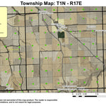 Wasco T1N R17E Township Map Preview 1