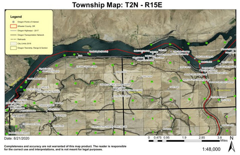 Deschutes T2N R15E Township Map Preview 1