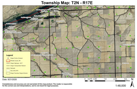 Rufus T2N R17E Township Map Preview 1