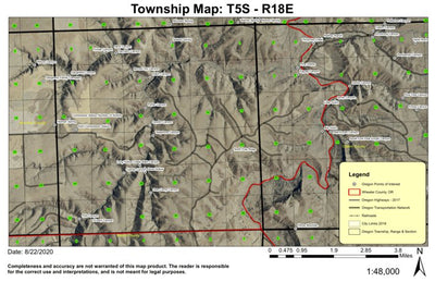 North Pole Ridge T5S R18E Township Map Preview 1