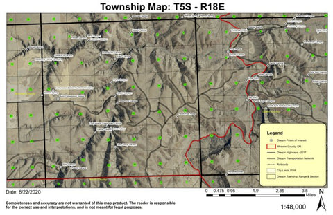 North Pole Ridge T5S R18E Township Map Preview 1