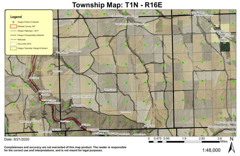 Locust Grove T1N R16E Township Map Preview 1