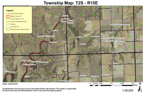 Box Elder Canyon T2S R15E Township Map Preview 1