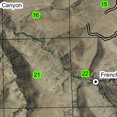 French Canyon T3S R15E Township Map Preview 2