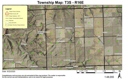 Buether T3S R16E Township Map Preview 1