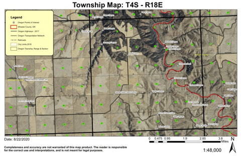 Wolf Mountain T4S R18E Township Map Preview 1
