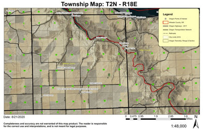 Emigrant Springs T2N R18E Township Map Preview 1