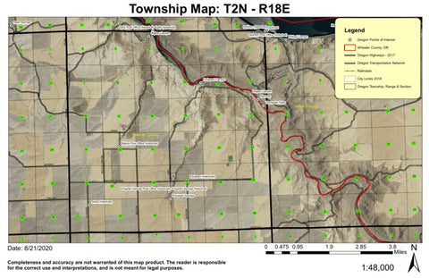 Emigrant Springs T2N R18E Township Map Preview 1