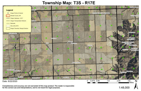 Rutledge T3S R17E Township Map Preview 1