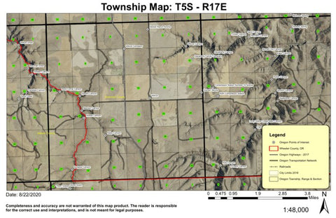 Wilcox T5S R17E Township Map Preview 1