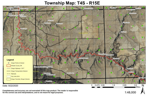 Flanagan T4S R15E Township Map Preview 1