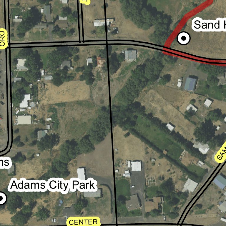 Adams, OR Map by Super See Services | Avenza Maps