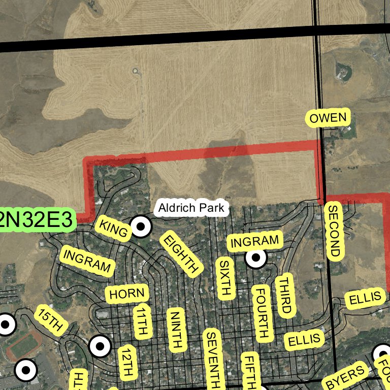 Pendleton, OR Map by Super See Services | Avenza Maps