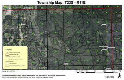 Ipsoot Butte T23S R11E Township Map Preview 1