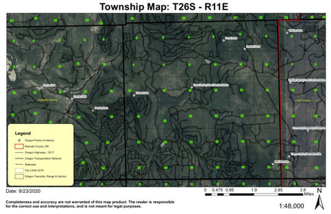 Corral Spring T26S R11E Township Map Preview 1