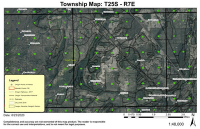 Mowich T25S R7E Township Map Preview 1