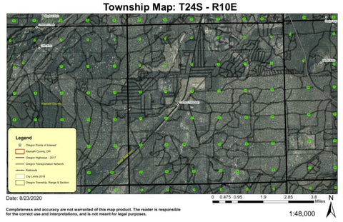 Fremont T24S R10E Township Map Preview 1