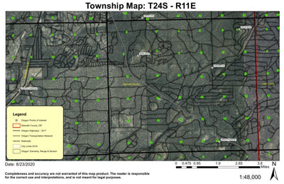 Moffitt Butte T24S R11E Township Map Preview 1