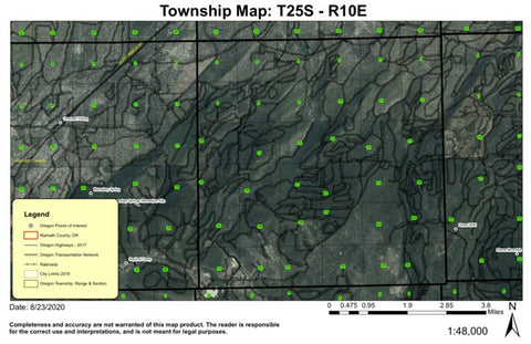 Pumice Ridge T25S R10E Township Map Preview 1