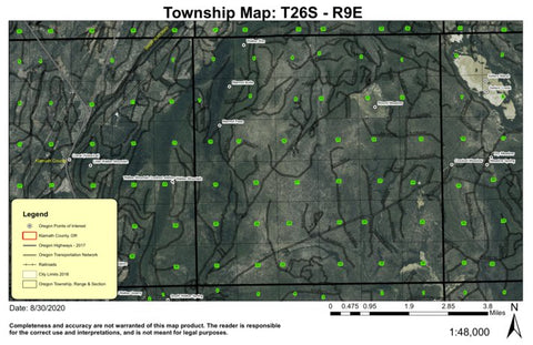 Marmot Butte T26S R9E Township Map Preview 1