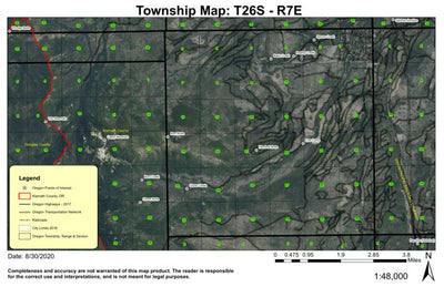 Hemlock Butte T26S R7E Township Map Preview 1