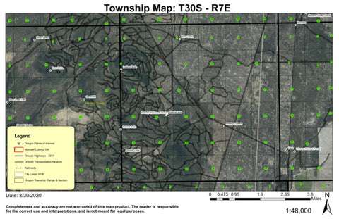 Pothole Well T30S R7E Township Map Preview 1