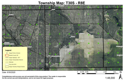 Lenz T30S R8E Township Map Preview 1
