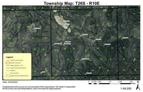 Sellers Marsh T26S R10E Township Map Preview 1