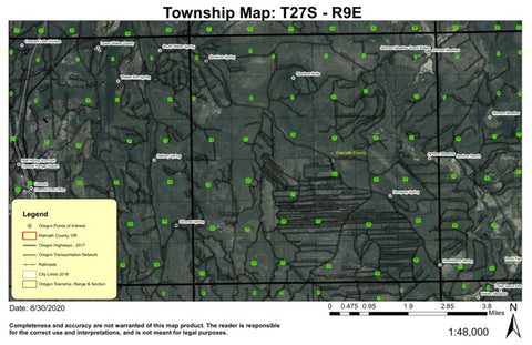 Skookum Butte T27S R9E Township Map Preview 1